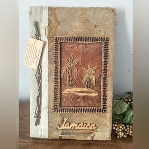 Vintage "Island Treasures" Photo Album - Banana Tree Leaves, Coconut Stem, etc.